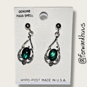 Bohemian Teardrop Earrings – Genuine Paua Shell